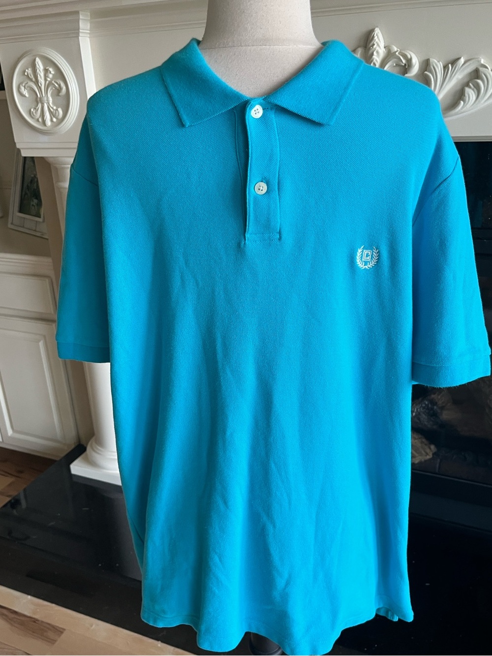 Chaps Bright Sky Blue Short-Sleeve Polo